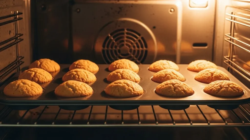 Dutch Bros Food Menu With Prices 13 Muffin tops baking on an oven rack.