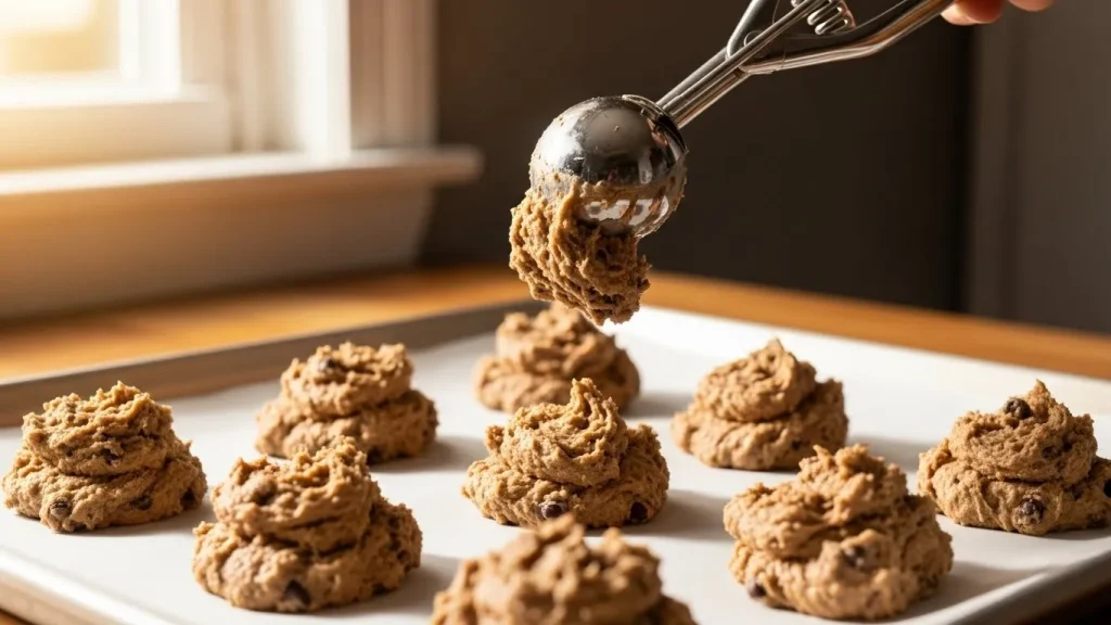 Dutch Bros Food Menu With Prices 12 Batter scooped into round portions on a baking sheet.