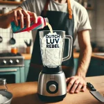 Dutch Luv Rebel Copycat Recipe (Easy At-Home Version) 4 A kitchen scene showing a person preparing a Dutch Luv Rebel drink
