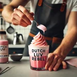 Dutch Luv Rebel Copycat Recipe (Easy At-Home Version) 7 A kitchen scene showing the final step of assembling the Dutch Luv Rebel drink
