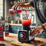 Dutch Luv Rebel Copycat Recipe (Easy At-Home Version) 5 A kitchen scene showing the second step of making a Dutch Luv Rebel drink
