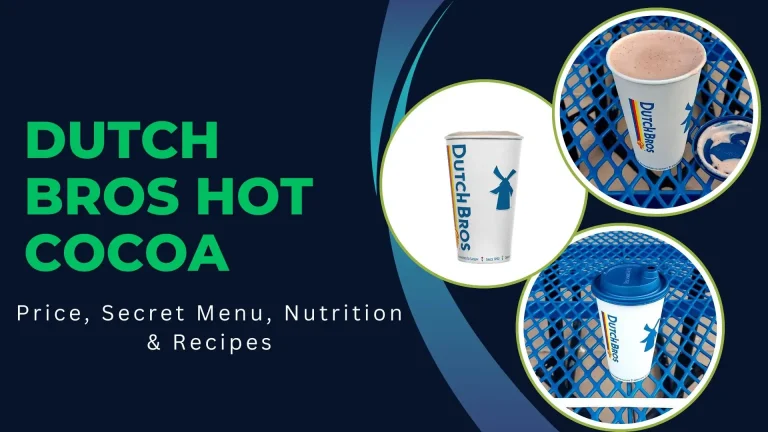 A banner for Dutch Bros. Hot Cocoa that contains text information.