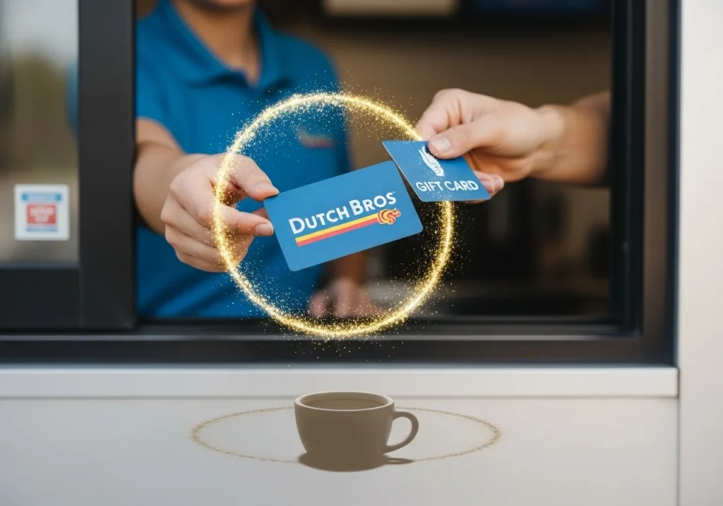 two persons showing the dutch bros rewards cards