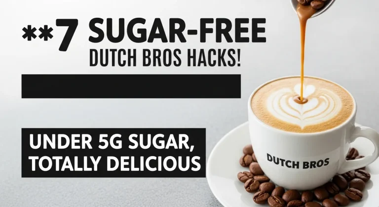 A banner image of 7 Sugar-Free drinks at dutch bros.