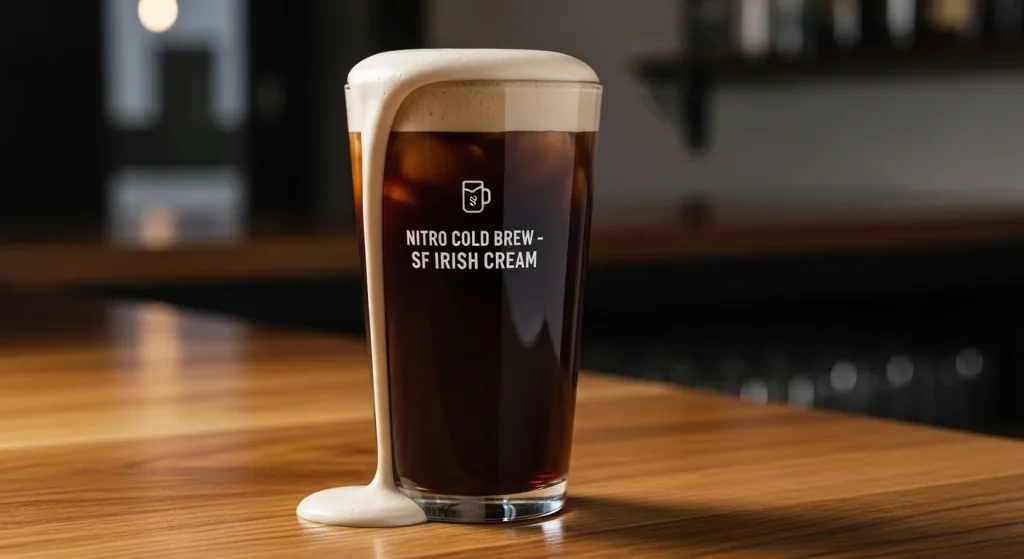 A Cold Brew with Sugar-Free Syrup drink place on a table.