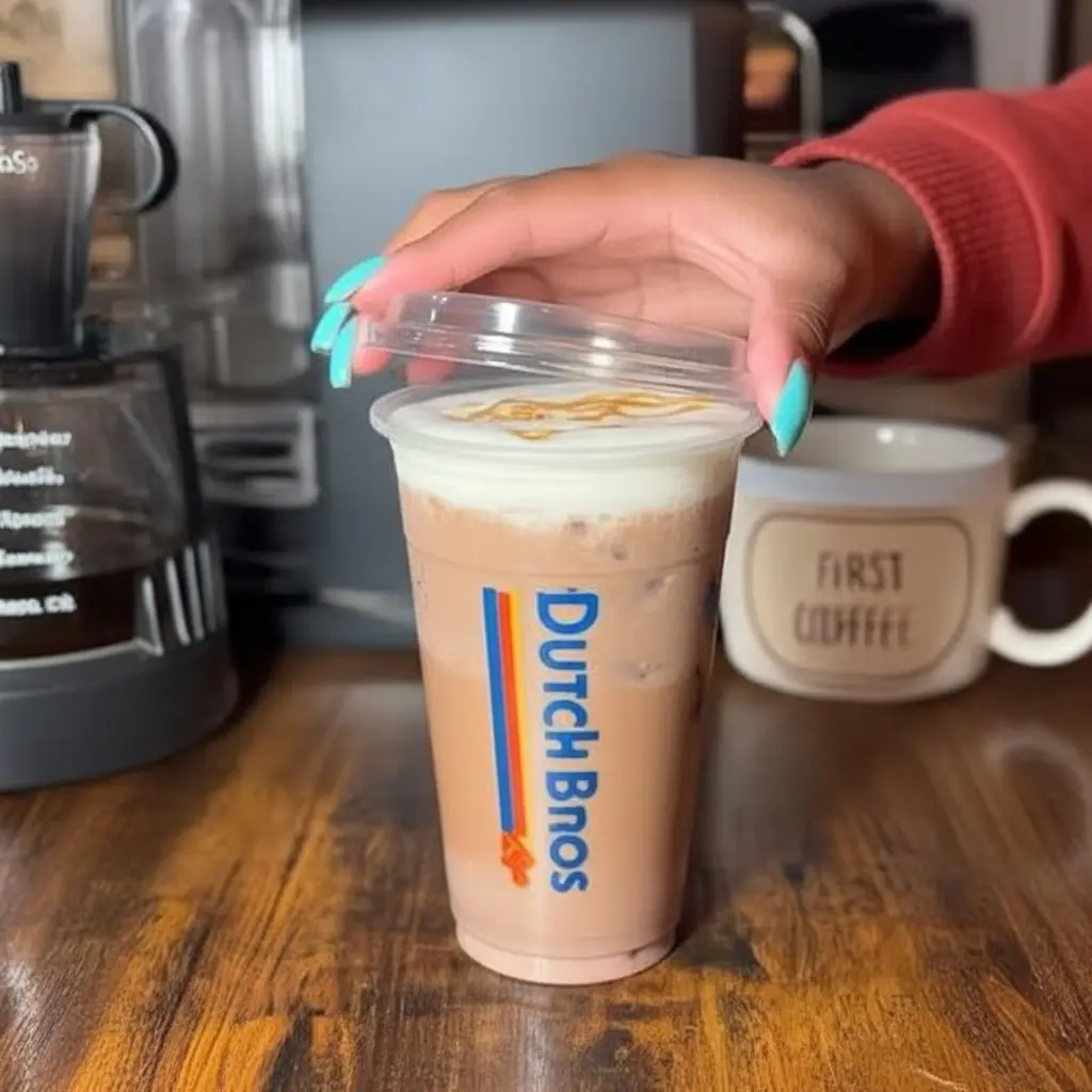 A Hazelnut Truffle Mocha drinks at dutch bros.