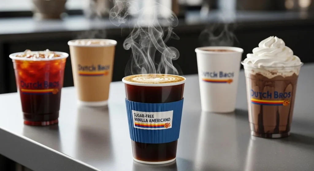 some Sugar-Free Americano drinks at dutch bros.