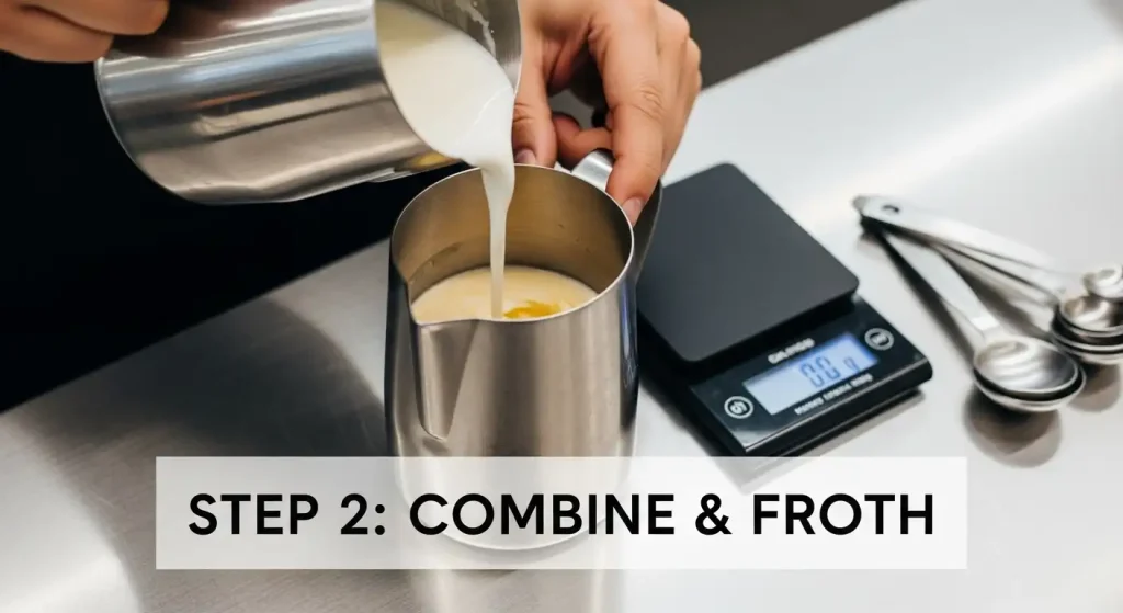 step 2 combine and froth 