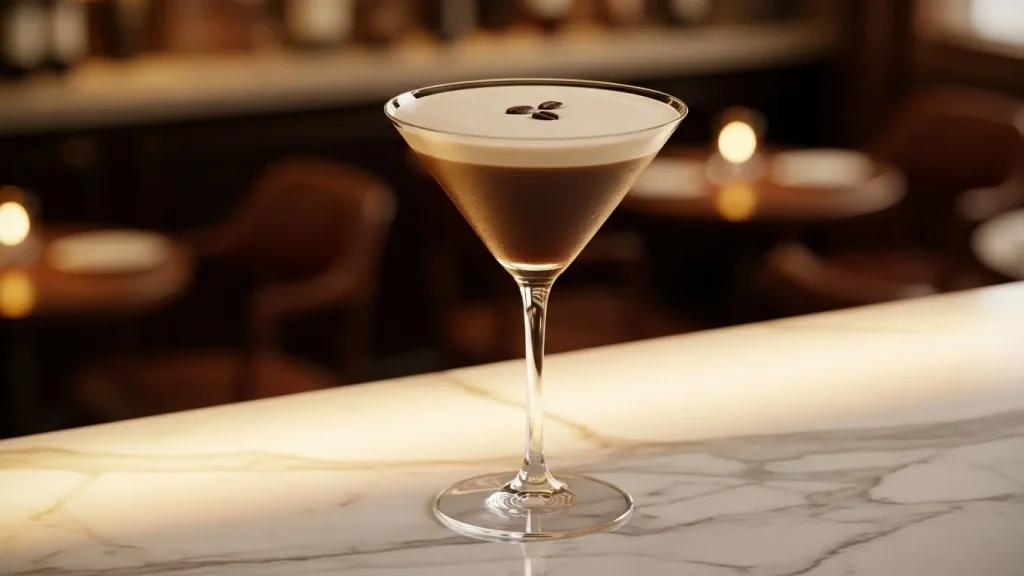 Espresso Martini Recipe Ideas That Actually Taste Like a Bar Made Them 3 Creamy Baileys espresso martini in a martini glass with coffee bean garnish.