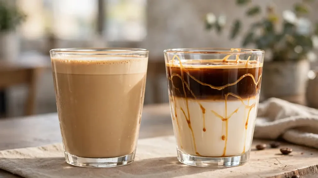 Caramel Latte vs Caramel Macchiato: What’s the Difference? 3 caramel coffee comparison