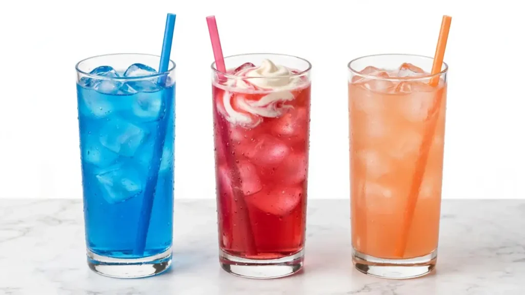 What to Use Instead of Blue Rebel at Home (Closest Swaps) 2 three iced drinks row