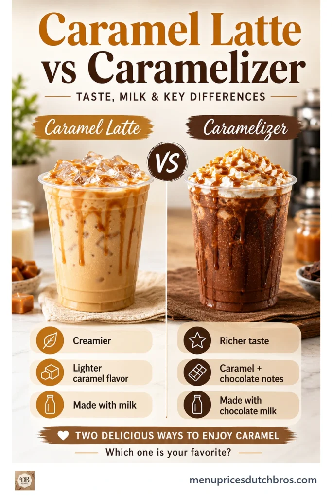 Caramel Latte vs Caramelizer: Taste, Milk & Key Differences 3 A visual comparison of Caramel Latte vs Caramelizer